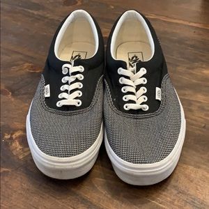 Vans black and houndstooth